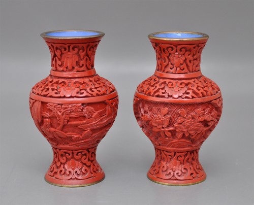 Cina vasi laccati intaglio - vasi,